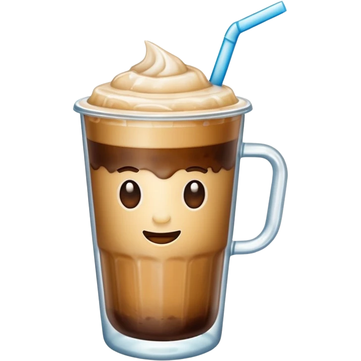 An ice coffee emoji