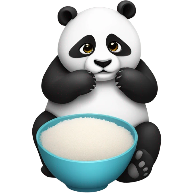 panda with rice emoji