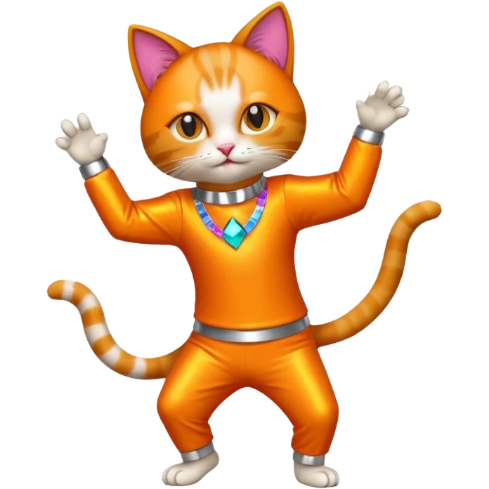 cat doing disco emoji