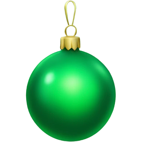 green Christmas ball
 emoji