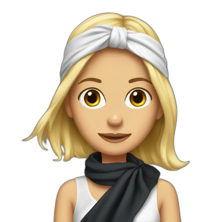 Emmanuelle Macron wearing a bandana  emoji