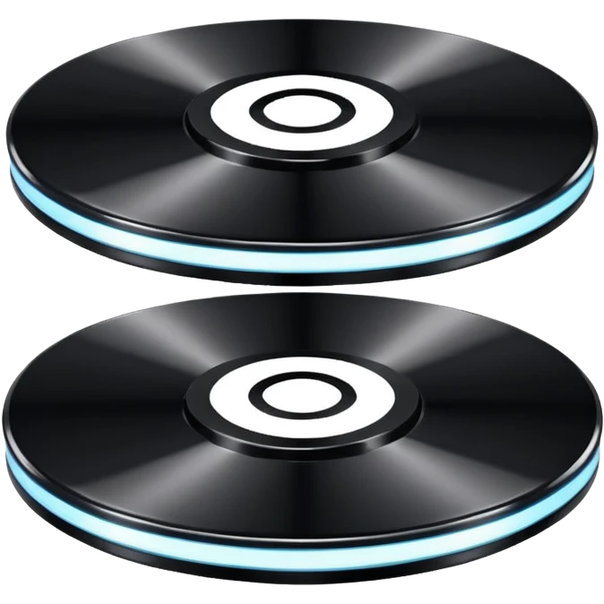 two black computer disk emoji