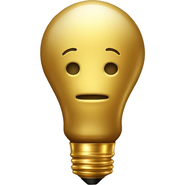 Lightbulb made of gold emoji