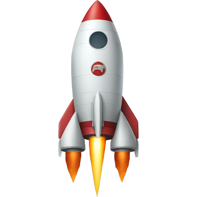 aerospace rocket in a form of V letter emoji
