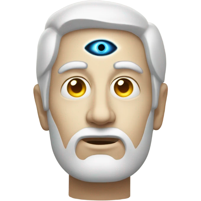white person with third eye open emoji