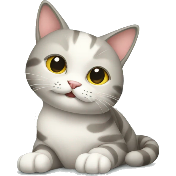 Cat sitting wc emoji