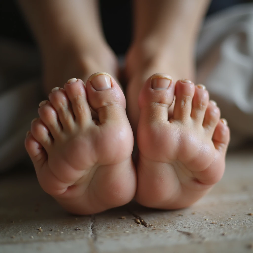 realistic close-up depiction of toes emoji