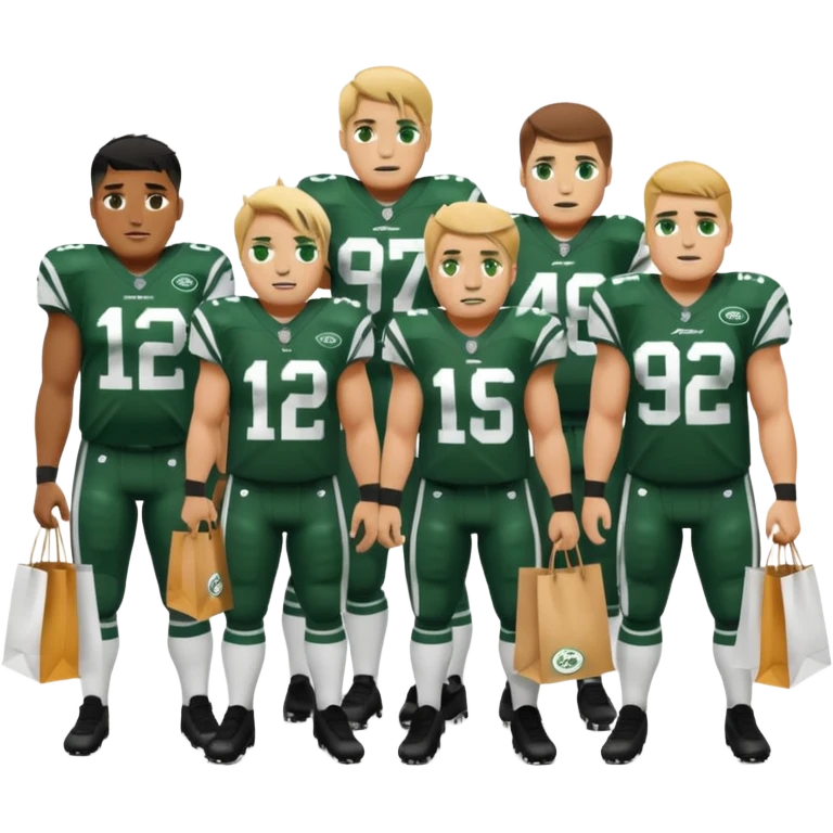 New York Jets being cry babies with tears with paper bags emoji