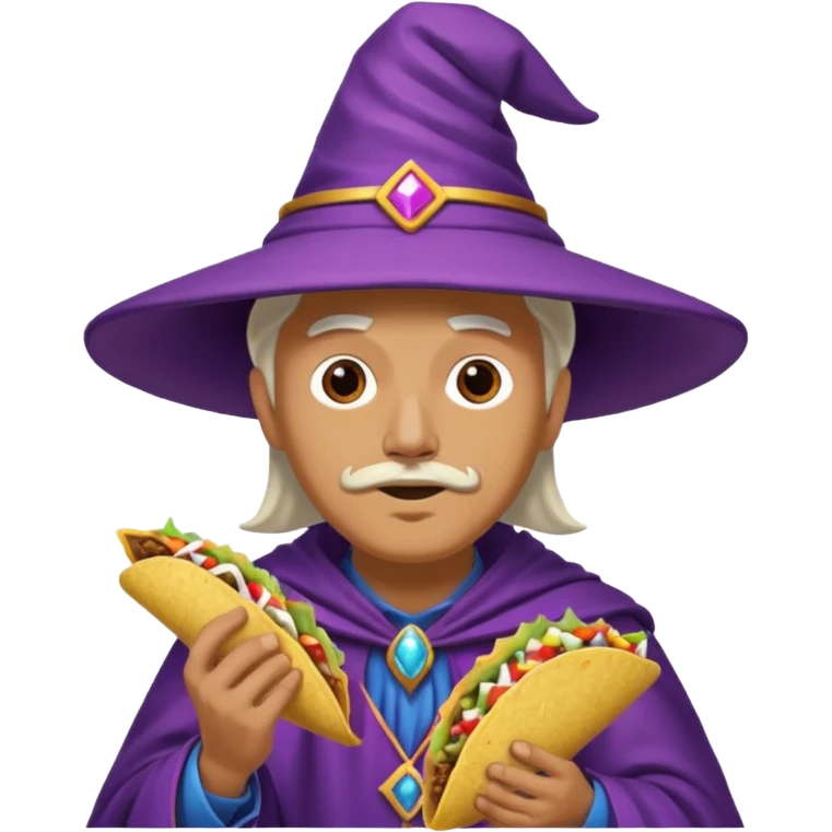 Wizard eating Taco Bell emoji