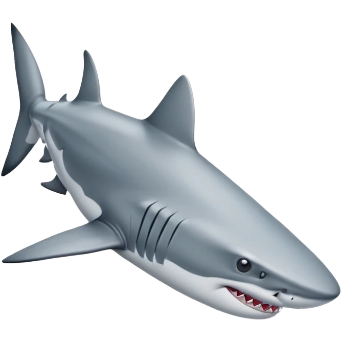 A shark with Nike shoes on his fins emoji