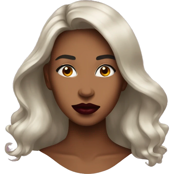 Burgundy lips emoji