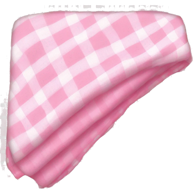 pink and white gingham blanket emoji