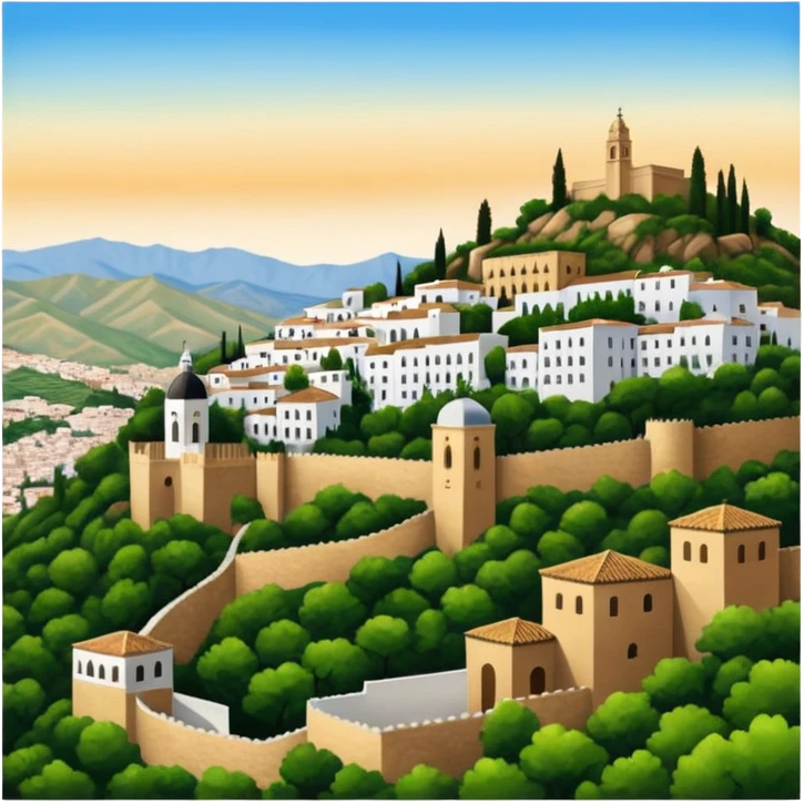 El Albaicín y el Sacromonte of granada, spain  emoji