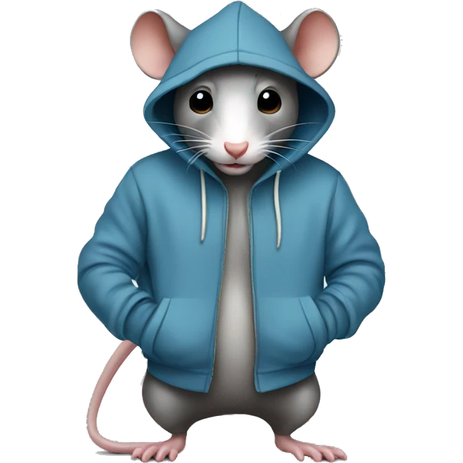 rat wearing hoodie  emoji
