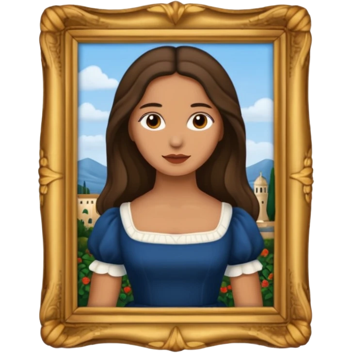 Monnalisa paint of Louvre giocanda frame  emoji