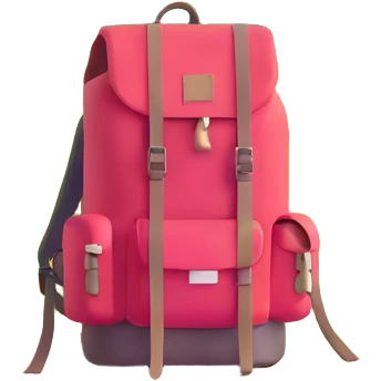 Kungsleden trail with hiking backpack and Nordic landscape emoji