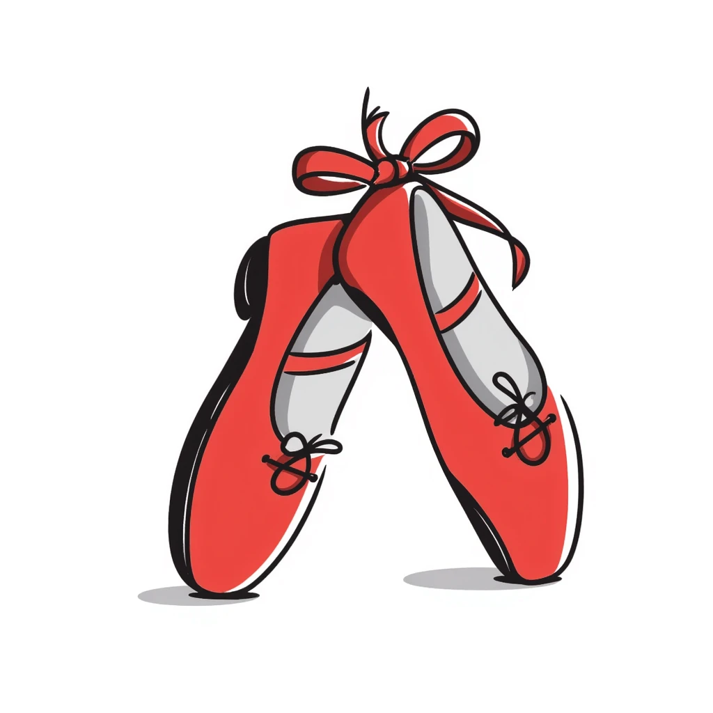 red ballet shoes emoji