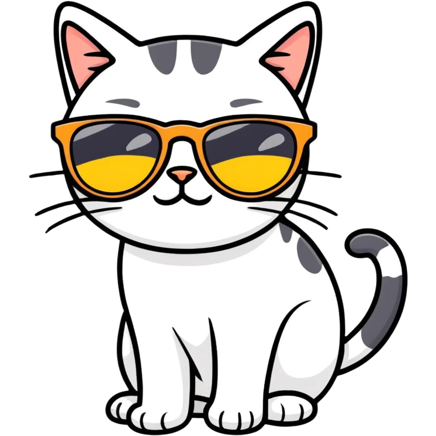 Cat with sunglasses emoji