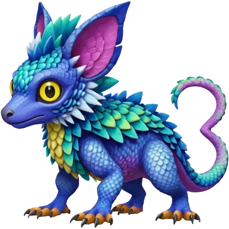  colorful modern Fakémon-Digimon-Trico-Vernid-creature (full body) emoji