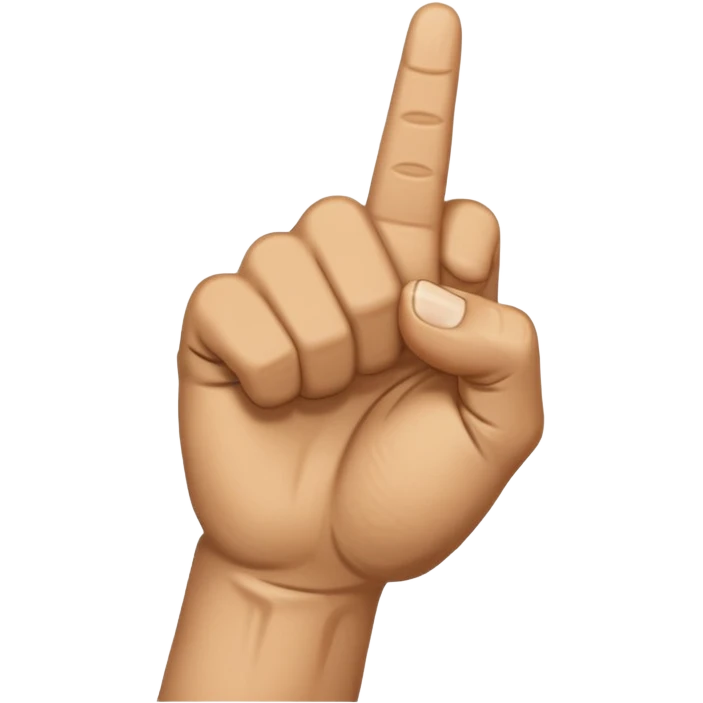 Backside of the Fist with the pointer finger knuckle up emoji