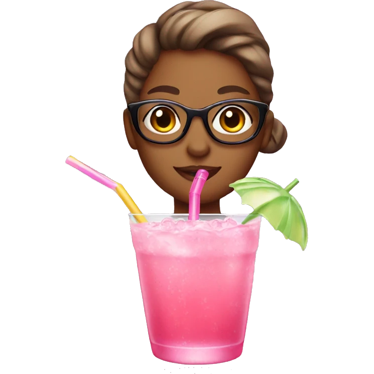 Summer girly pink drink emoji