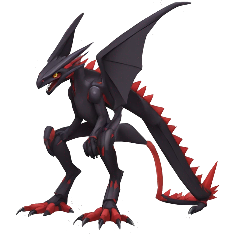  Cool Edgy Black Red Digimon-Fakemon-Raptor-Genesect-Dragon full body emoji