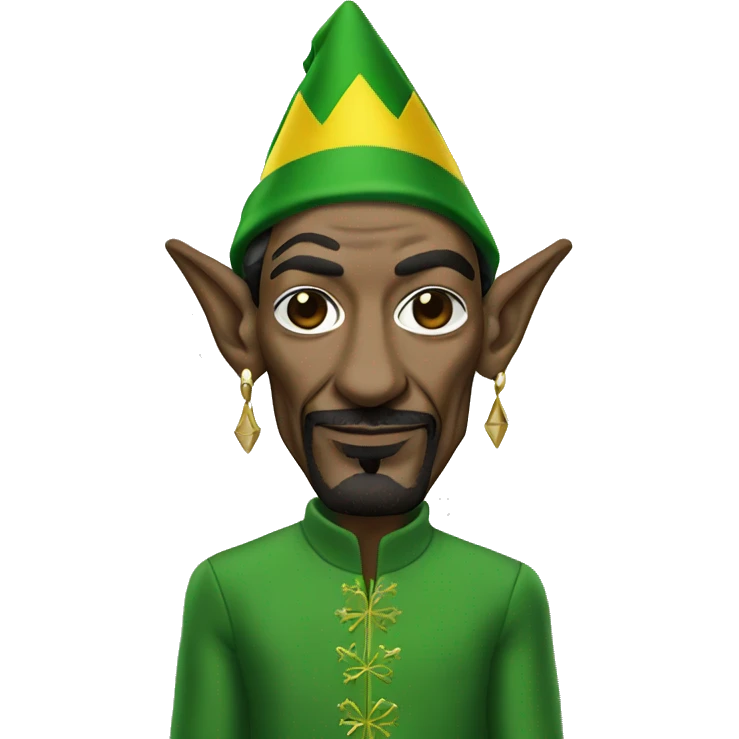 Snoop dogg as an elf emoji