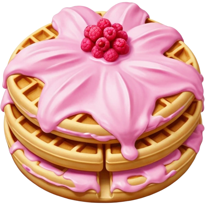 waffle dough is pink emoji