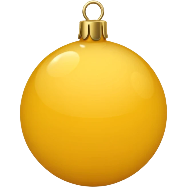 christmas ball yellow emoji