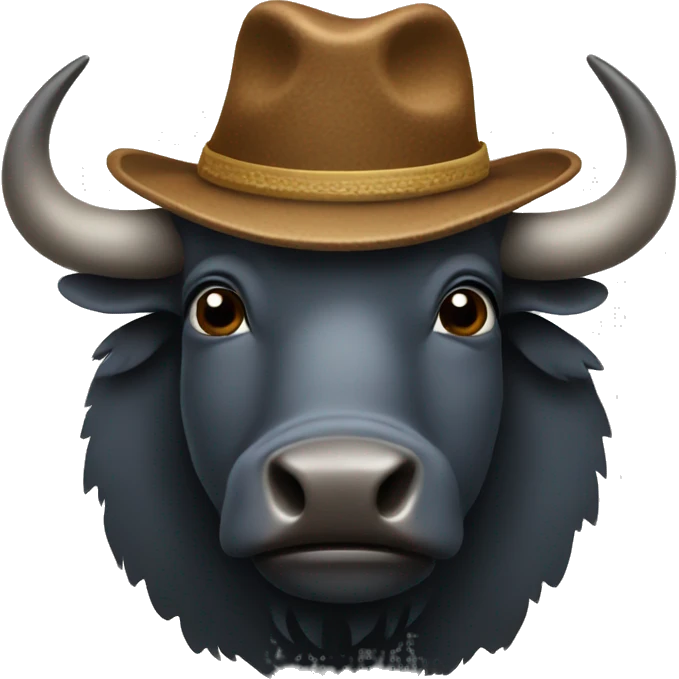 Buffalo with a hat emoji