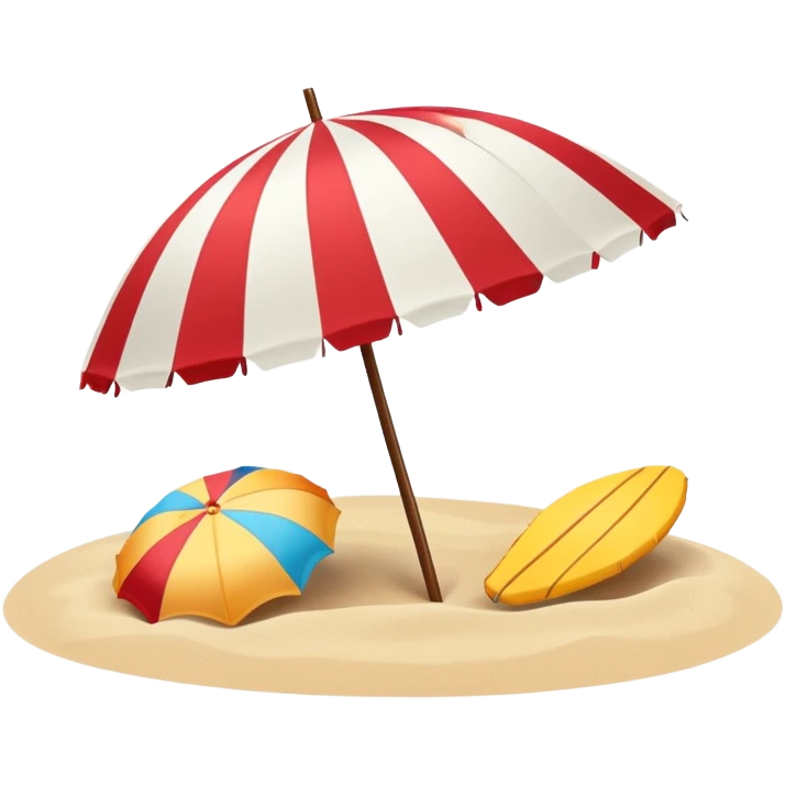 Umbrella at beach  emoji