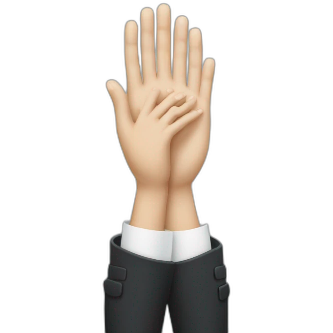 HR-manager Shows hands of the cross emoji