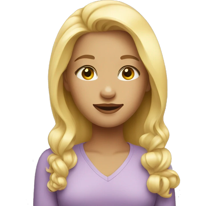 blonde girl face  emoji