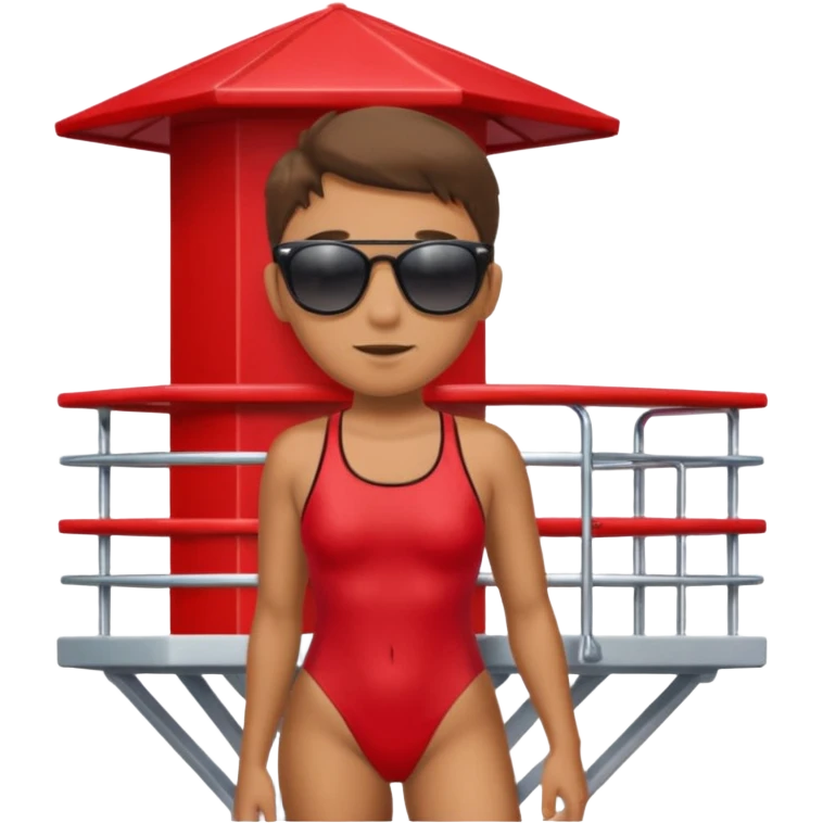 Lifeguard on watch tower emoji