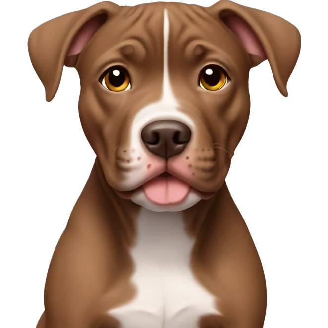 Brown Pitbull puppy emoji