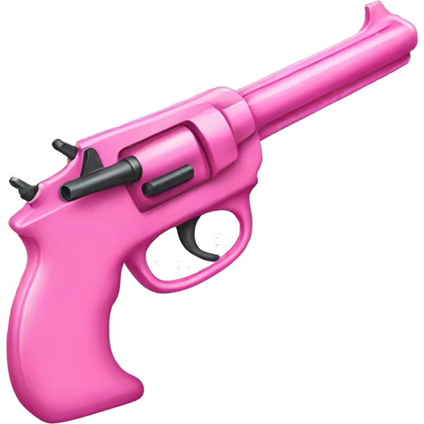 pink gun with a bow  emoji