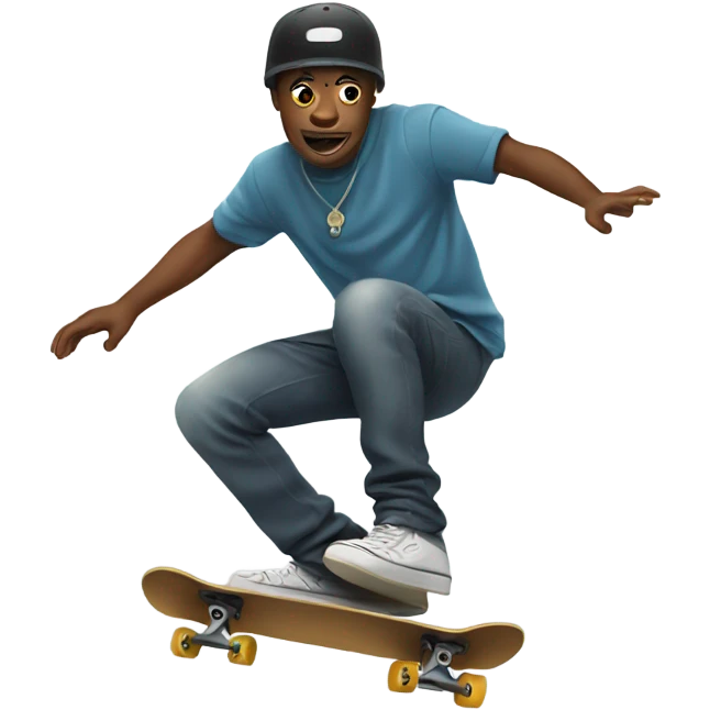 Skateboarder ollying  emoji