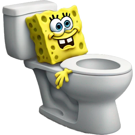SpongeBob on the toilet emoji