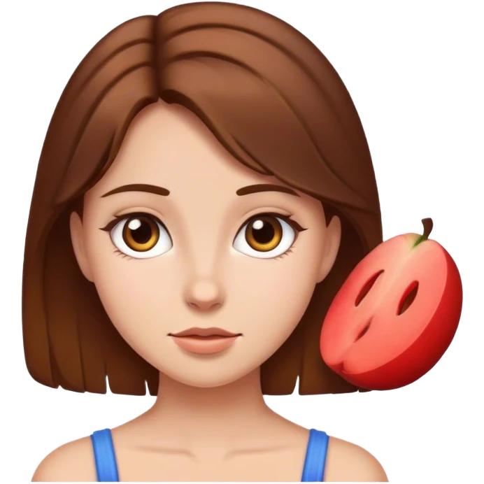 Girl wirh brown hair emoji