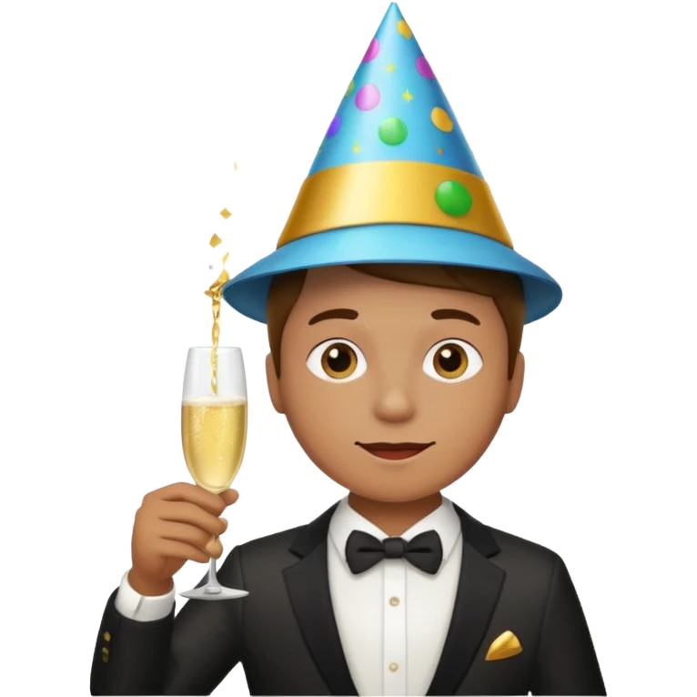 una festa di compleanno con una camicia bianca emoji