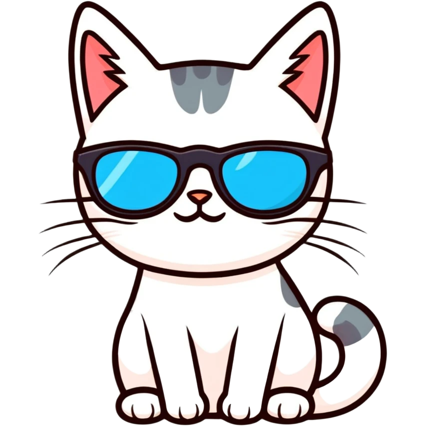 Cat with sunglasses emoji