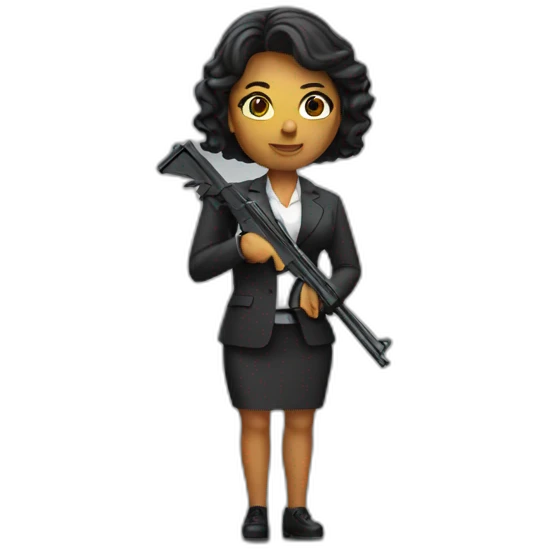 FBI woman with gun emoji
