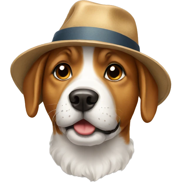 dog with hat emoji