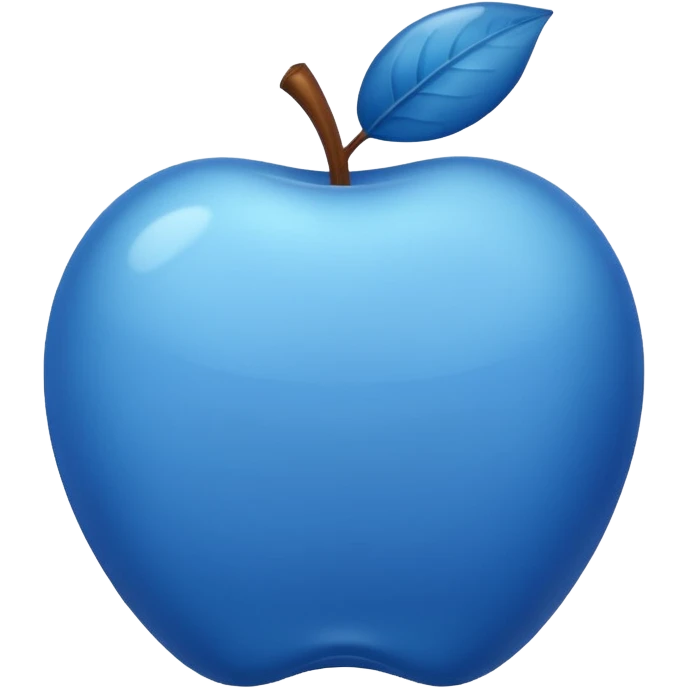 blue apple emoji