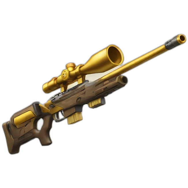 golden sniper rifle emoji