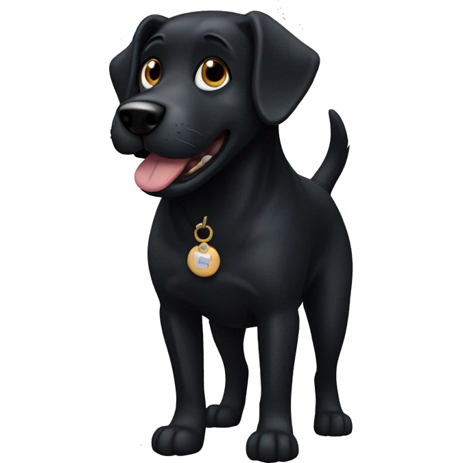 Black dog emoji