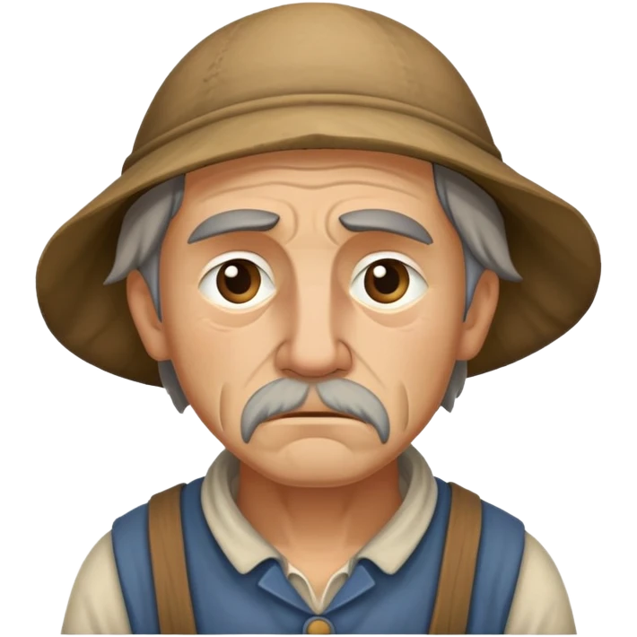 Peasant man sad emoji