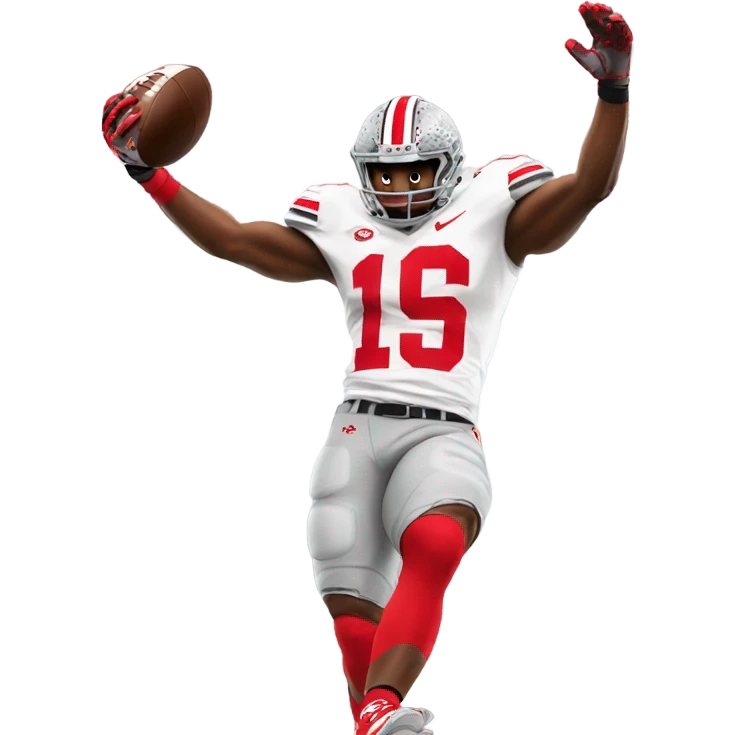 Ohio state football player scoring touchdown emoji