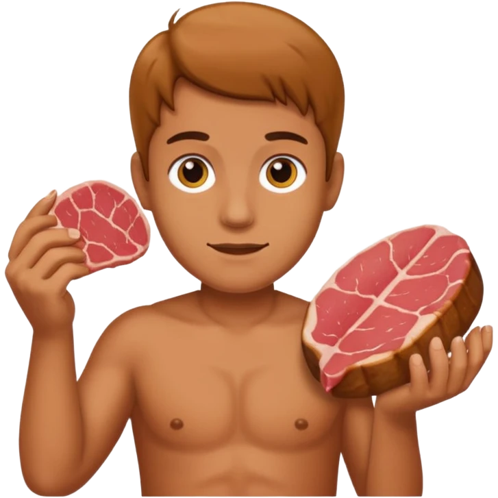 dejándole la carne emoji