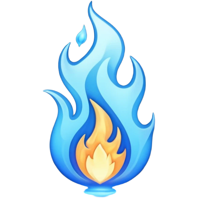 Blue flame emoji